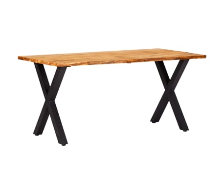 vidaXL Table de salle à manger 160x80x75 cm Bois de chêne massif