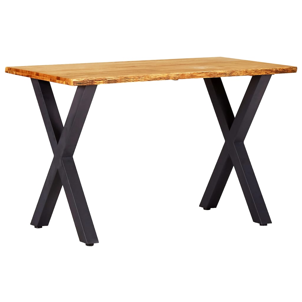 vidaXL Valgomojo stalas, natūralios, 120x65x75cm, ąžuolo masyvas