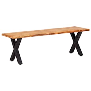 vidaXL Suoliukas, natūralios spalvos, 140 cm, ąžuolo medienos masyvas