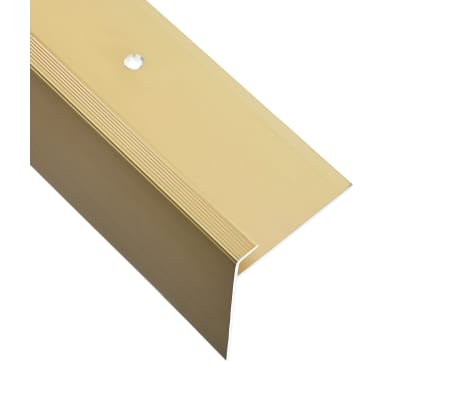 vidaXL Rubnjaci za stepenice F-oblika 15 kom aluminijski 100 cm zlatni