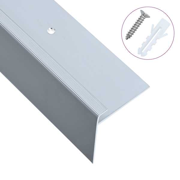 vidaXL F-kujulised trepikaitsmed 15 tk, alumiinium, 134 cm, h&otilde;bedane