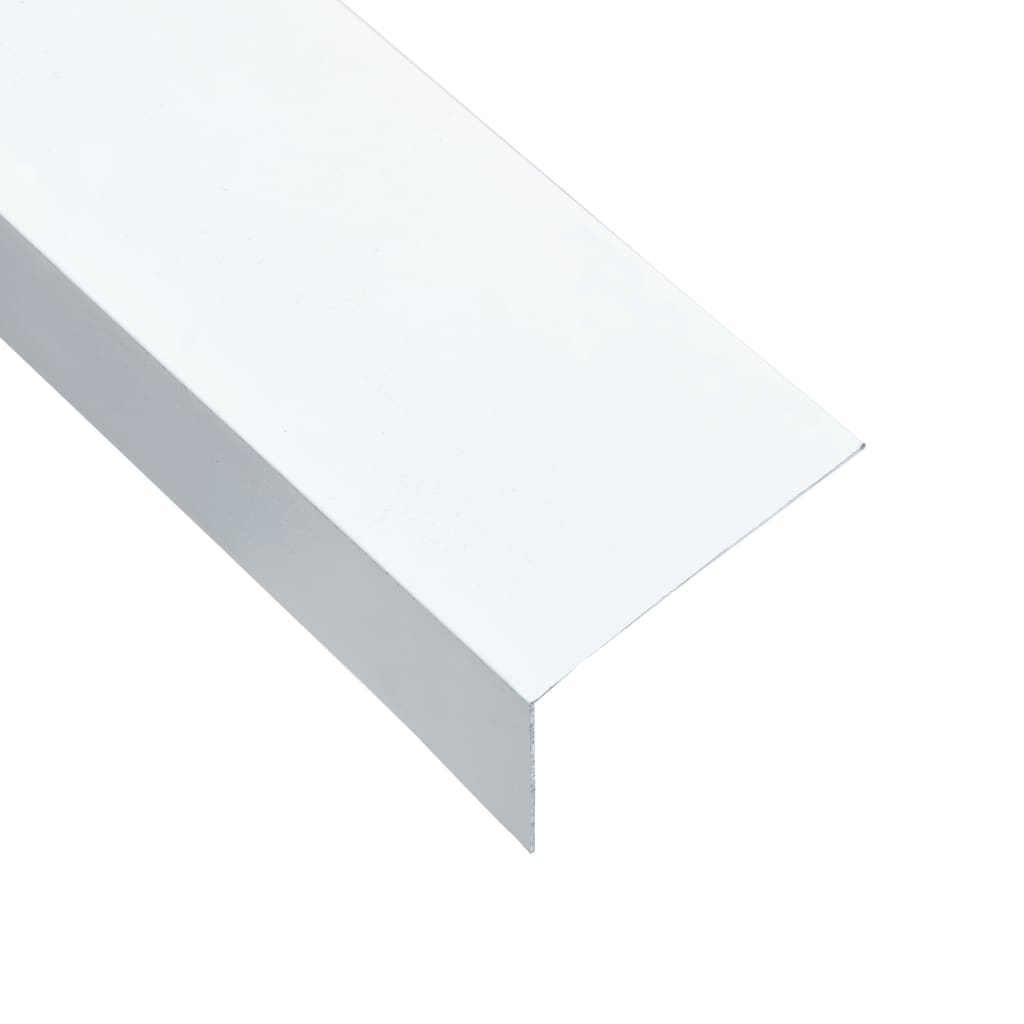 vidaXL Hoekplaten 5 st L-vormig 90° 170 cm 60x40 mm aluminium wit vidaXL Hoekplaten 5 st L-vormig 90° 170 cm 60x40 mm aluminium wit