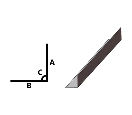vidaXL Kampiniai profiliai, 5vnt., rudi, 100x50mm, aliuminis