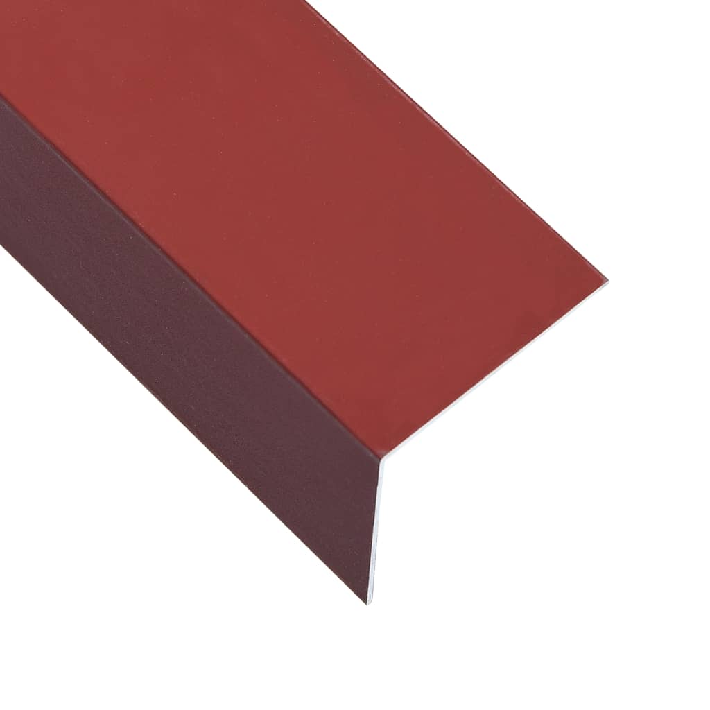 vidaXL Hoekplaten 5 st L-vormig 90° 170 cm 60x40 mm aluminium rood vidaXL Hoekplaten 5 st L-vormig 90° 170 cm 60x40 mm aluminium rood
