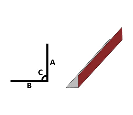 vidaXL Kampiniai profiliai, 5vnt., raudoni, 60x40mm, aliuminis