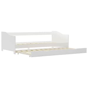 vidaXL lahtik&auml;iv diivanvoodiraam valge m&auml;nnipuidust 90 x 200 cm