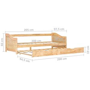 Rám vysouvací postele/pohovky borové dřevo 90 x 200 cm - obrázek 8