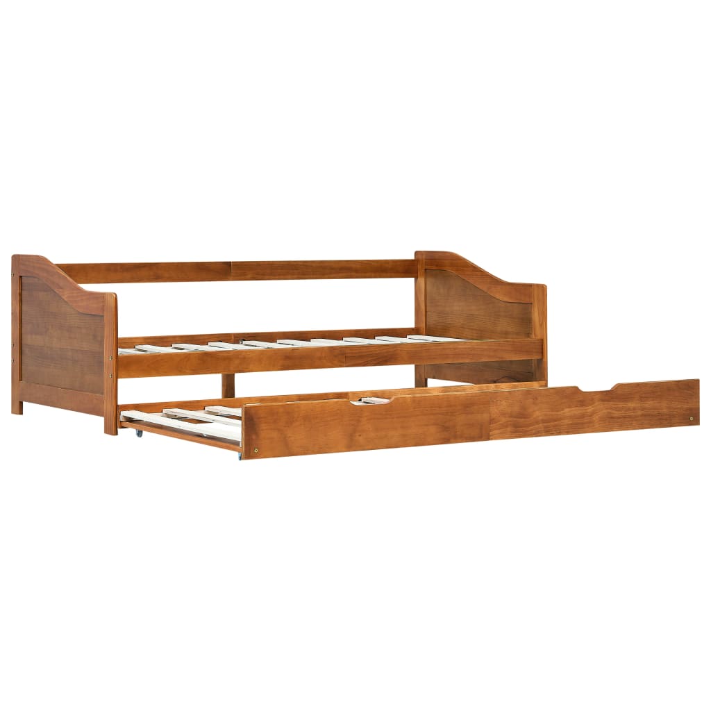 Thumbnail - vidaXL Ausziehsofa Bettgestell Honigbraun Kiefernholz 90×200 cm
