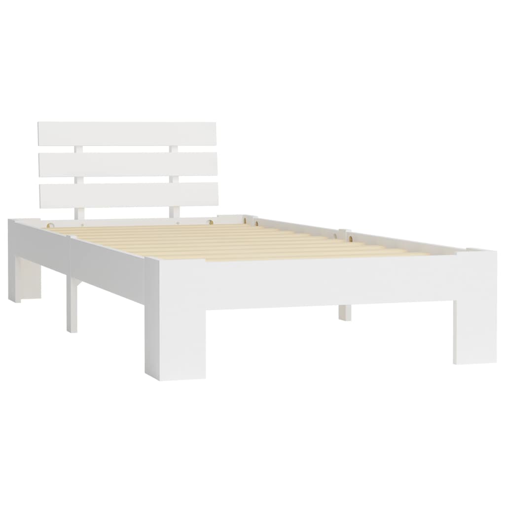 

vidaXL Bedframe massief grenenhout wit 90x200 cm