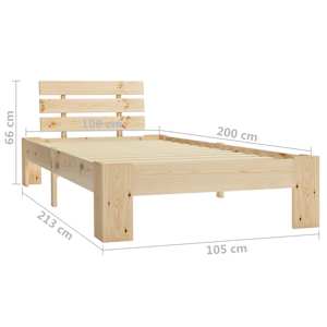 Rám postele masivní borové dřevo 100 x 200 cm - obrázek 7