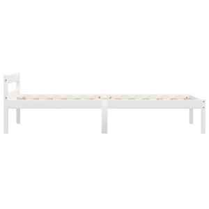 Rám postele bílý masivní borové dřevo 90 x 200 cm - obrázek 4