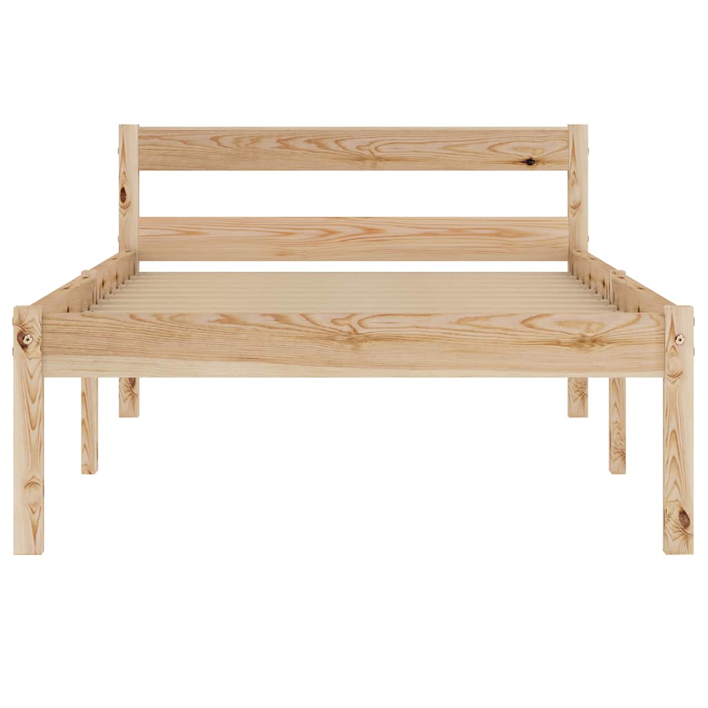 vidaXL Bedframe massief grenenhout 100x200 cm bruin, foto 3