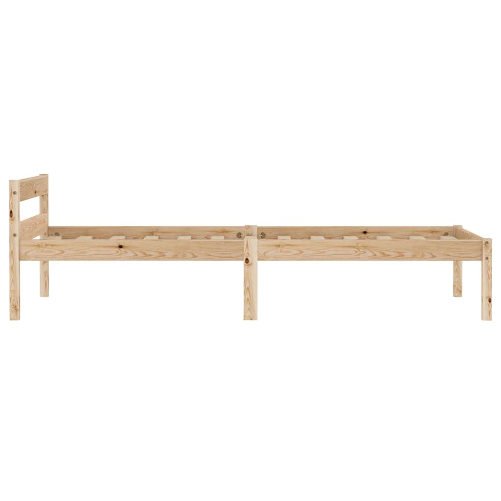 vidaXL Bedframe massief grenenhout 100x200 cm bruin, foto 4