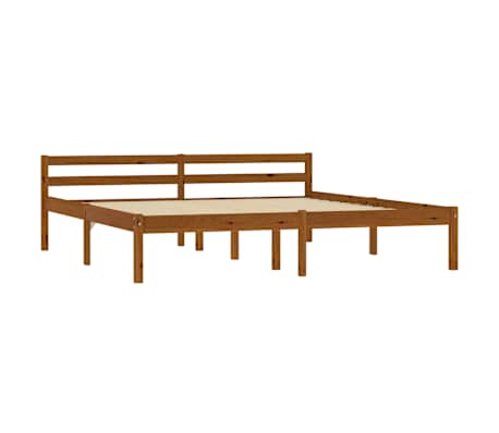 vidaXL Sengeramme honningbrun heltre furu 180x200 cm