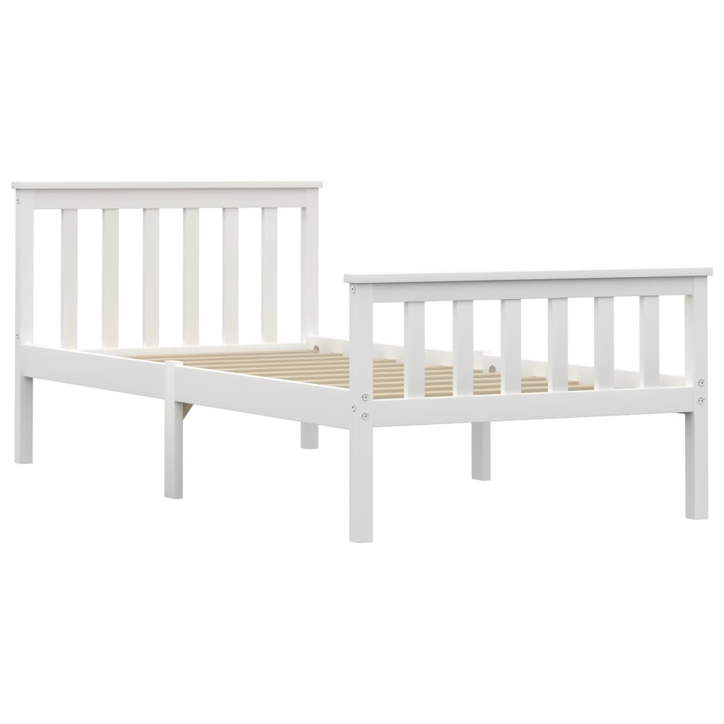 

vidaXL Bedframe massief grenenhout wit 90x200 cm