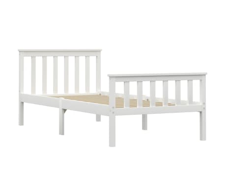 vidaXL Cadre de lit Blanc Bois de pin massif 90x200 cm