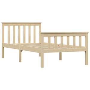 vidaXL Sengeramme naturlig heltre furu 100x200 cm