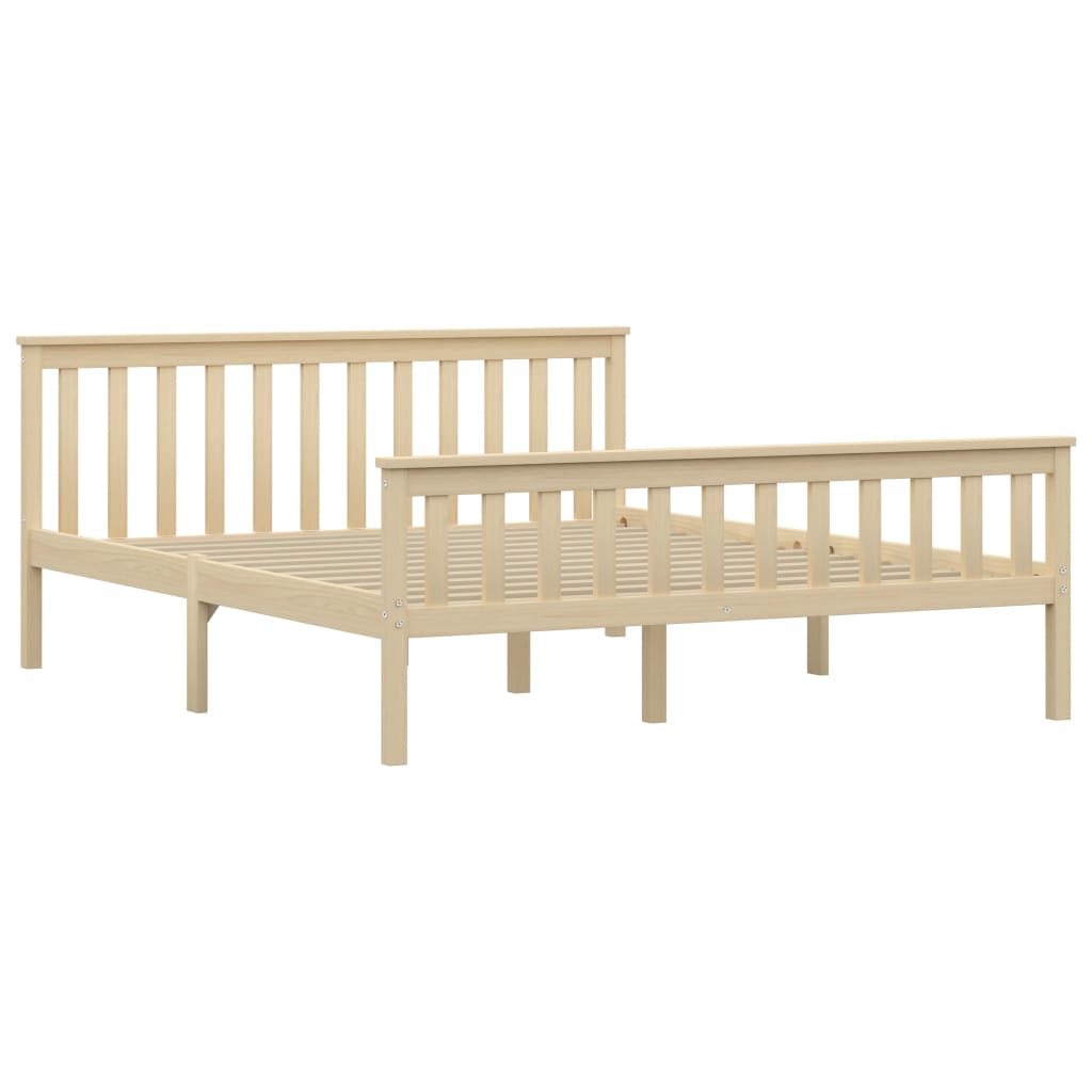 vidaXL Cadru de pat, lemn deschis, 180 x 200 cm, lemn masiv de pin