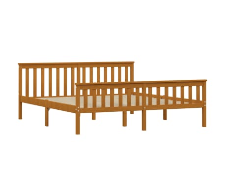 vidaXL Sengeramme honning heltre furu 180x200 cm