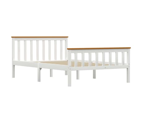 vidaXL Sengeramme hvit heltre furu 120x200 cm
