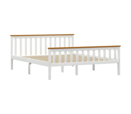 vidaXL Estructura de cama de madera maciza de pino blanca 160x200 cm