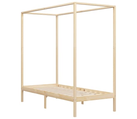 vidaXL Himmelsengeramme heltre furu 90x200 cm