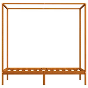 Rám postele s nebesy medově hnědý masivní borovice 90 x 200 cm - obrázek 3