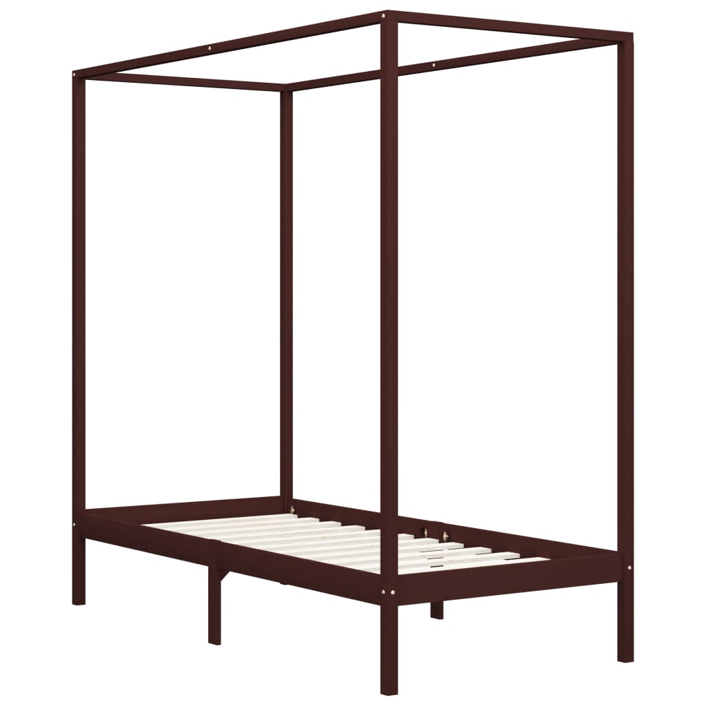 Solid Pine Wood Canopy Bed Frame Single Bed Multi Colours Multi Sizes vidaXL