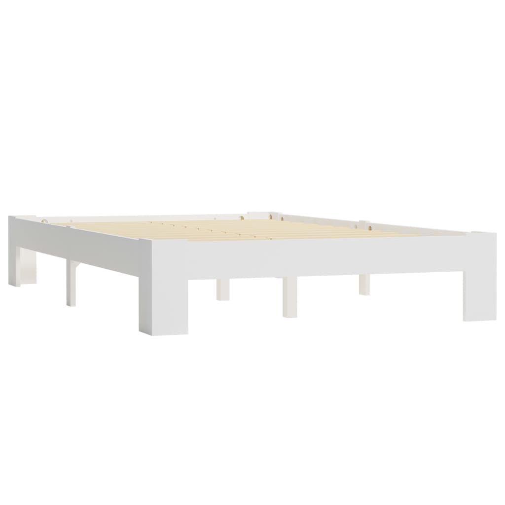 vidaXL Estrutura de cama 120x200 cm pinho maciço branco