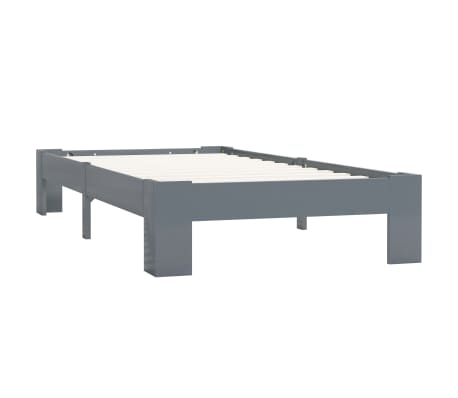 vidaXL Bedframe massief grenenhout grijs 90x200 cm