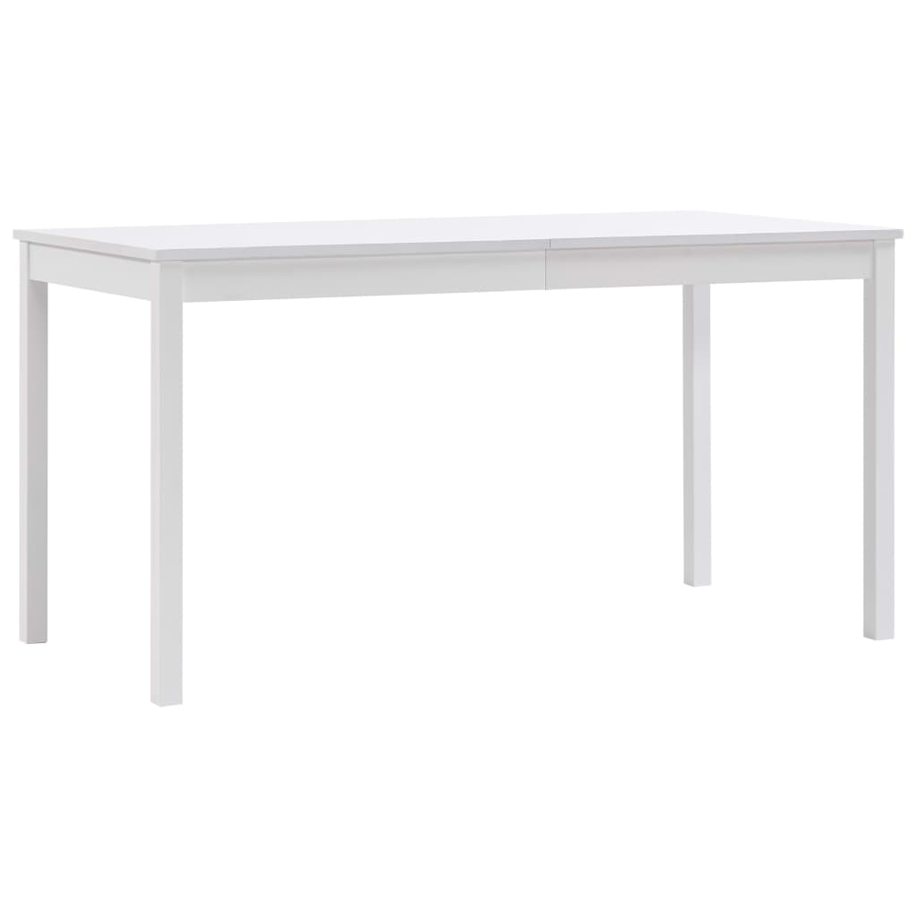 vidaXL 7 Piece Dining Set Pinewood White