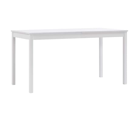 vidaXL 7 Piece Dining Set Pinewood White