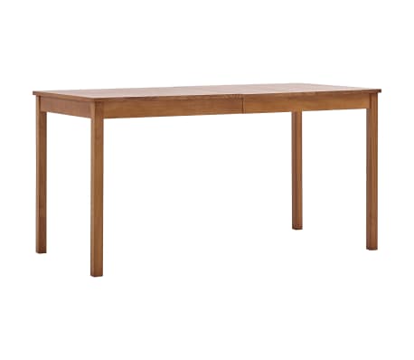 vidaXL Conjunto de comedor 9 piezas madera de pino marrón miel