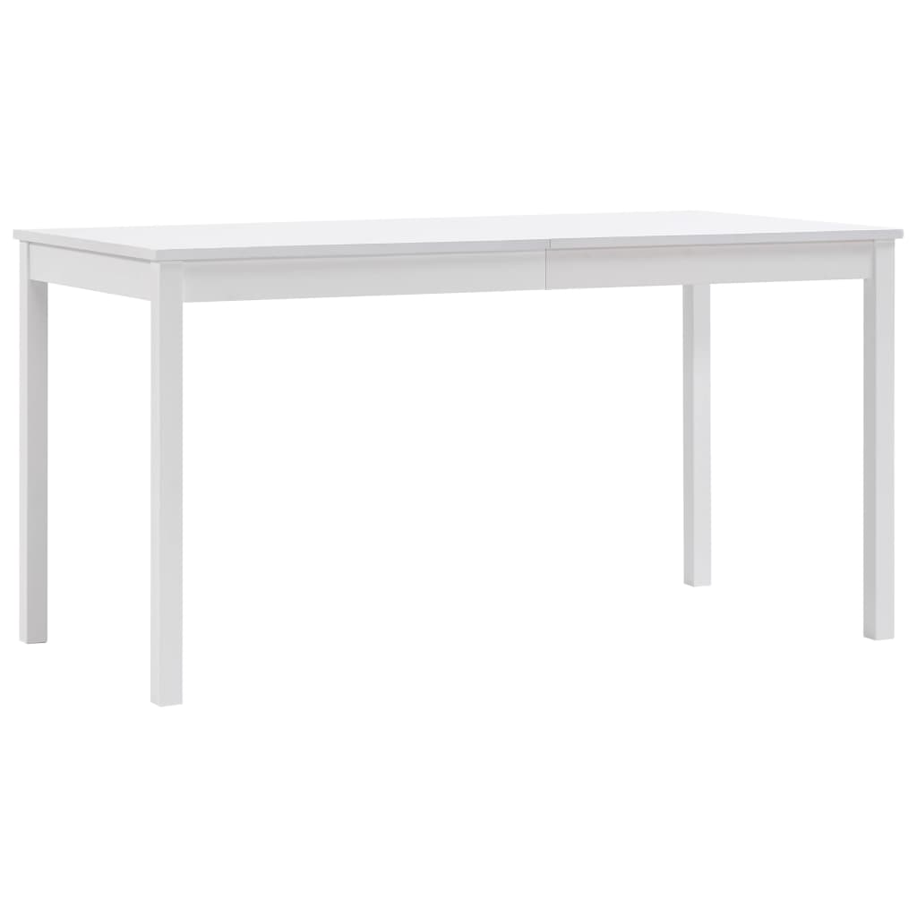 vidaXL 9 Piece Dining Set Pinewood White