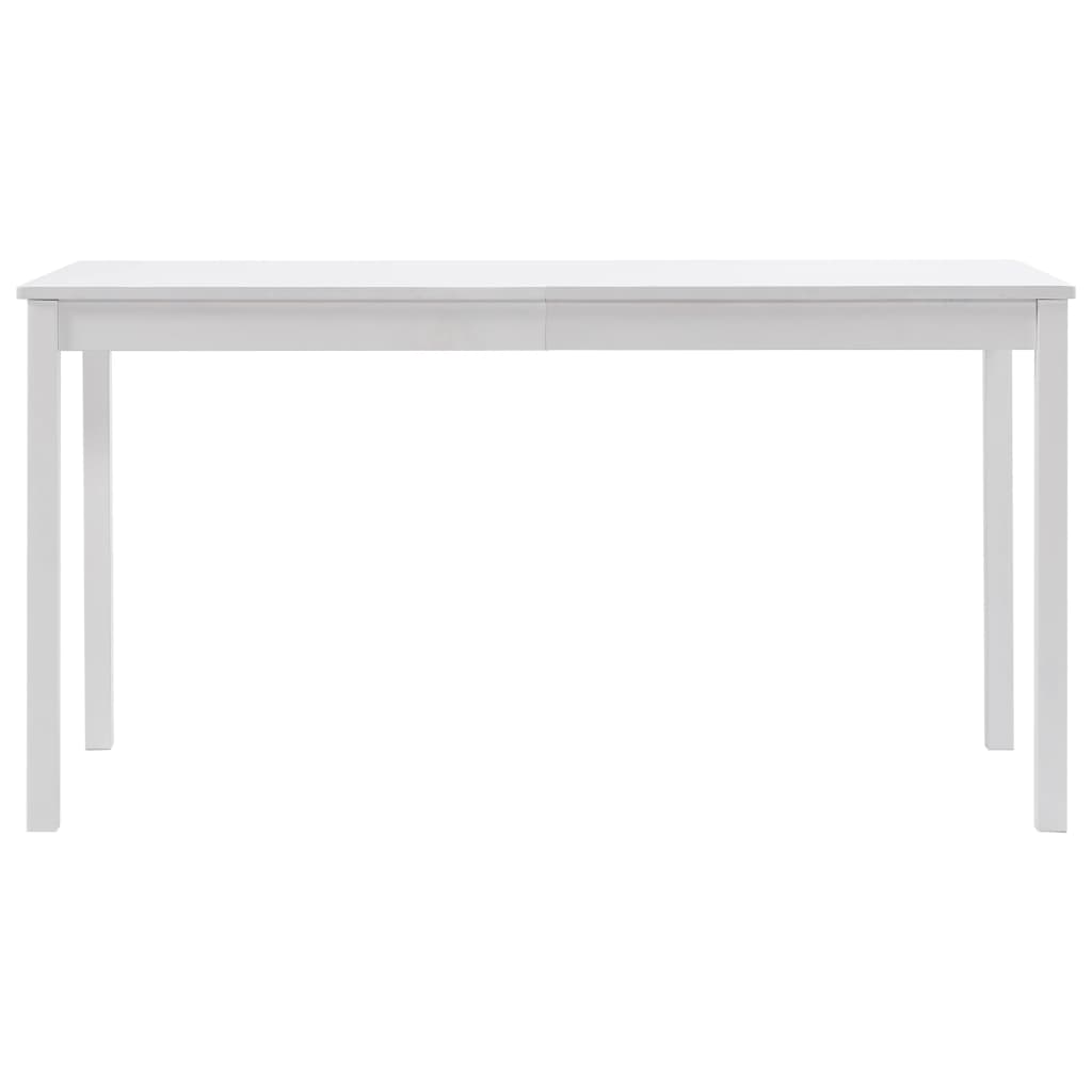 vidaXL ダイニングテーブル ホワイト 140x70x73cm パイン無垢材