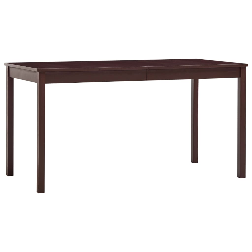 vidaXL Spisebord mørkebrun 140x70x73 cm furu - Møbler > Bord > Spisebord