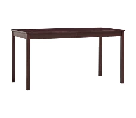 vidaXL Kiefernholz Esstisch 140cm Dunkelbraun Küchentisch