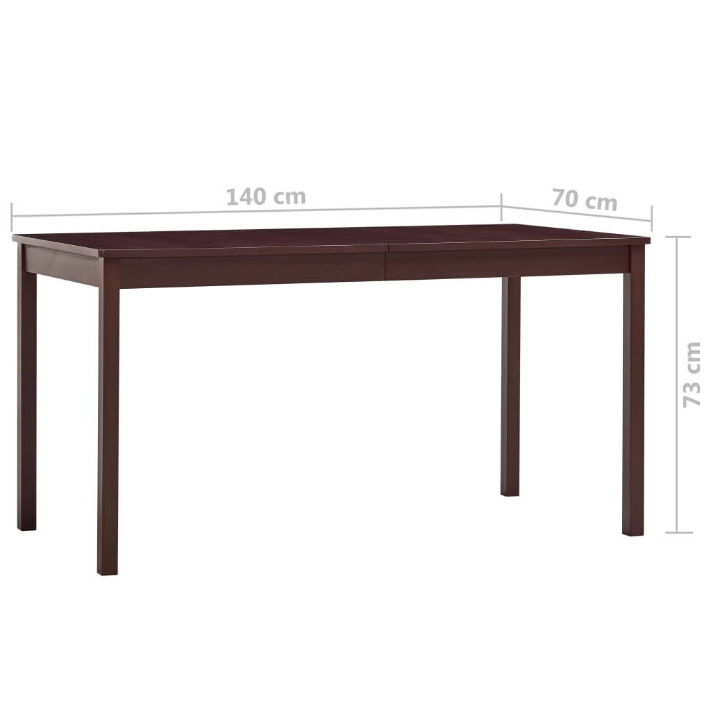 Madera Pino Mesa de Comedor Mobiliario Decoración Multitalle Multicolor vidaXL - Imagen 9 de 20