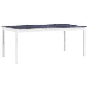 vidaXL s&ouml;&ouml;gilaud valge ja hall 180 x 90 x 73 cm m&auml;nnipuit
