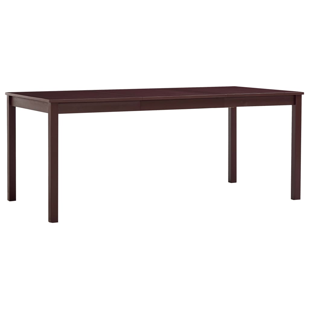 virtuves galds, 180x90x73 cm, tumši brūns, priedes koks | Stepinfit.lv