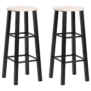 vidaXL baaripukid, 2 tk, must MDF