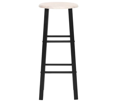 vidaXL 2x Barhocker Schwarz MDF Barstuhl Küchenhocker Tresenstuhl