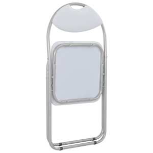 Zložljivi jedilni stoli 6 kosov belo umetno usnje - slika 5