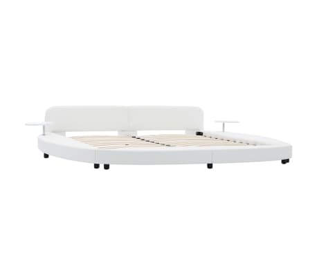 vidaXL Cadru de pat, alb, 180 x 200 cm, piele artificială