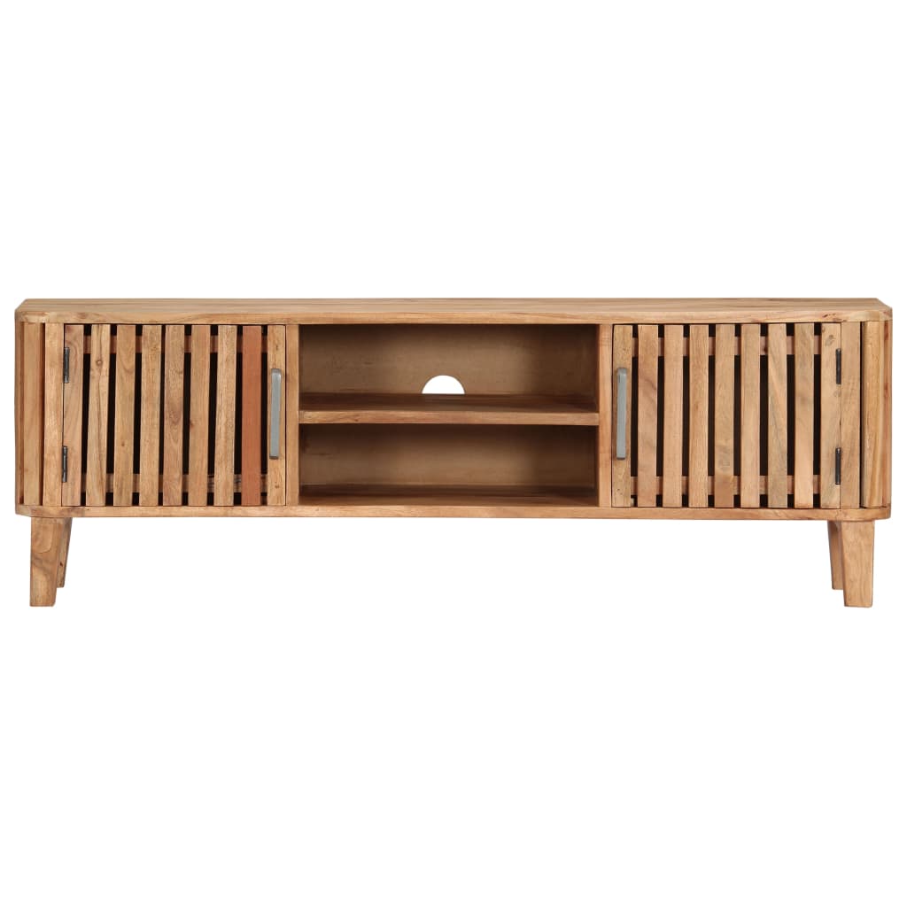 vidaXL tömör akácfa TV-szekrény 130 x 30 x 45 cm