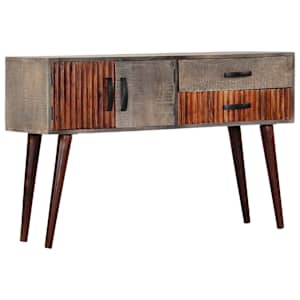 vidaXL konsoollaud, hall, 120 x 35 x 75 cm, t&ouml;&ouml;tlemata mangopuit