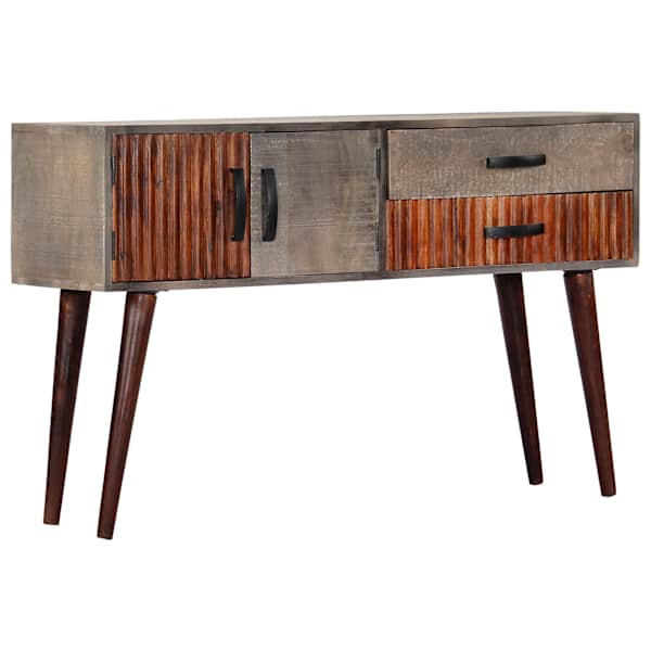 vidaXL konsoollaud, hall, 120 x 35 x 75 cm, t&ouml;&ouml;tlemata mangopuit