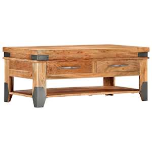 Konferenční stolek 110 x 52 x 45 cm masivní akáciové dřevo - obrázek 10