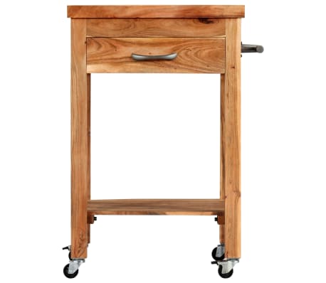 vidaXL Kuhinjski voziček 58x58x89 cm trden akacijev les