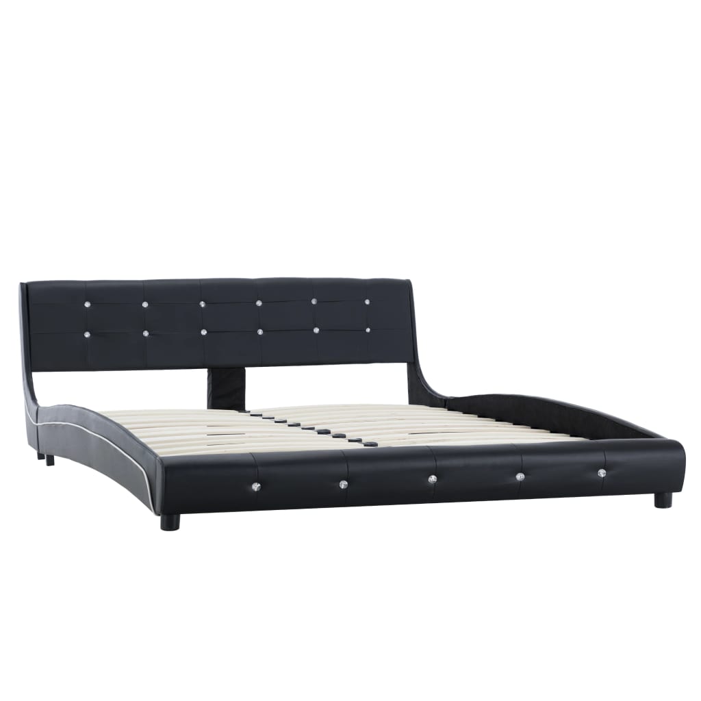 

vidaXL Bedframe kunstleer zwart 150x200 cm